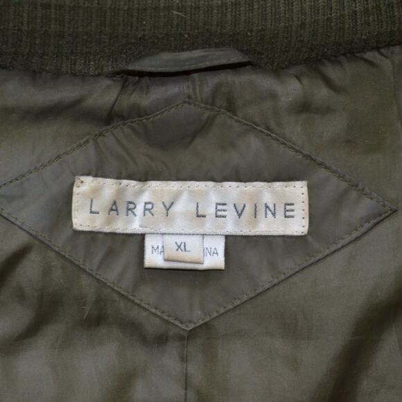 Larry Levine Puffer Jacket Coat Faux Fur Hood Green Size XL - Picture 5 of 5